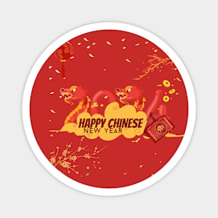 HAPPY CHINESE NEW YEAR 2024 DRAGON Magnet